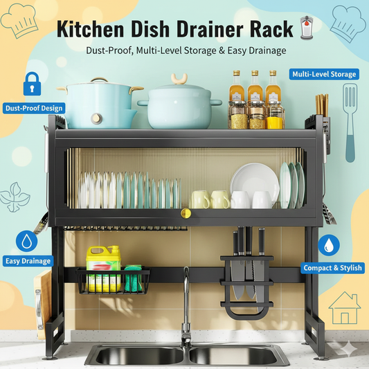 Kitchen Dish Drainer Rack